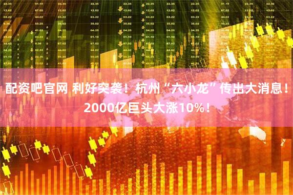 配资吧官网 利好突袭!杭州“六小龙”传出大消息!2000亿巨头大涨10%!